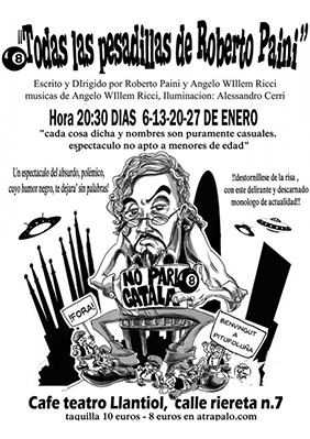 TODAS LAS PESADILLAS DE ROBERTO PAINI → Cafè Teatre Llantiol