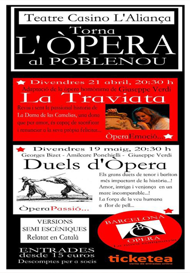 Duels d'òpera → Casino Aliança Poblenou