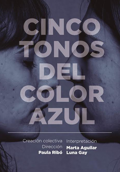 Cinco tonos del color azul