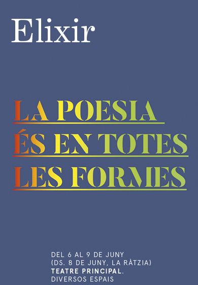 Festival poètic Elixir → Teatre Principal Terrassa (CAET)