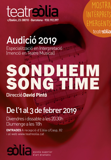 Sondheim Song time → Teatre Eòlia