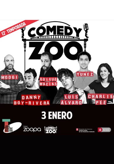 Comedy zoo: Modgi, Danny Boy-Rivera, Quique Macías, Luís Álvaro, Yunez, Charlie Pee → Jove Teatre Regina