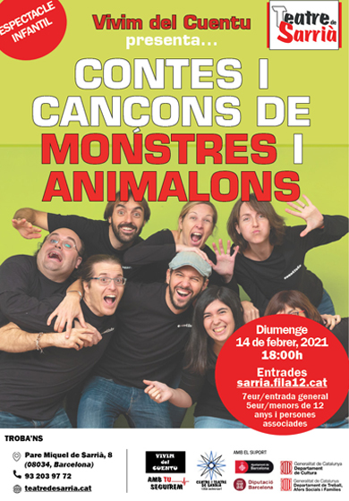 Contes i cançons de monstres i animalons → Teatre de Sarrià