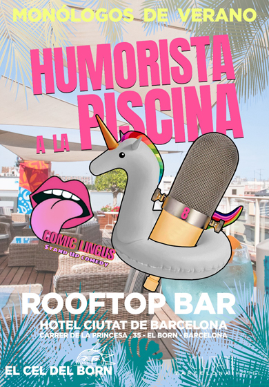Humorista a la piscina