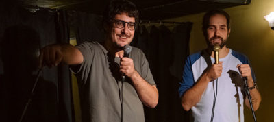 Bumping mics Comedy Gold Barcelona