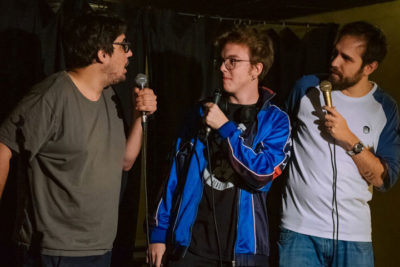 Bumping mics Comedy Gold Barcelona
