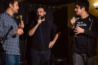 Bumping mics Comedy Gold Barcelona