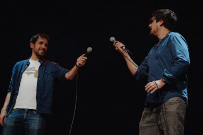 Bumping mics Comedy Gold Barcelona