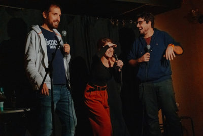 Bumping mics Comedy Gold Barcelona