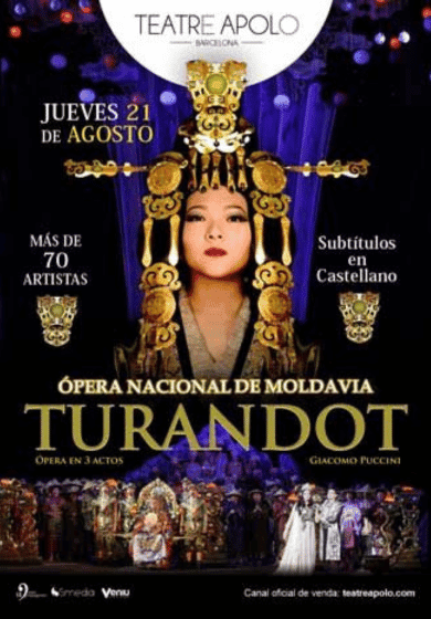 Òpera Nacional de Moldàvia: Turandot → Teatre Apolo