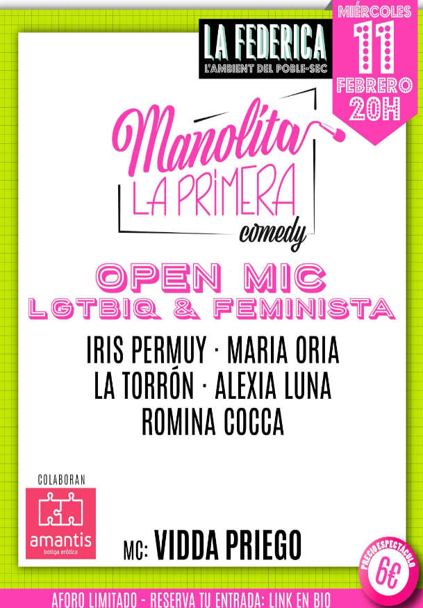 Manolita La Primera: open-mic LGTBIQ+ i feminista